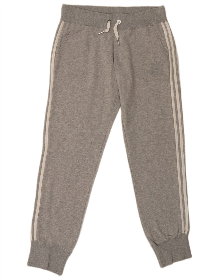 ADIDAS Damen Trainingshose Jogger UK 16 Large Grau Polyester