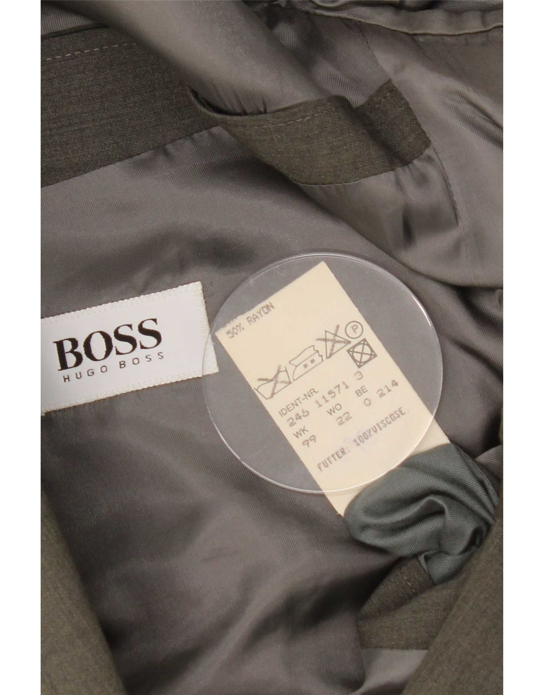 Hugo Boss Herren-Zweireiher-Blazerjacke, EU 54, 2XL, graue Wolle