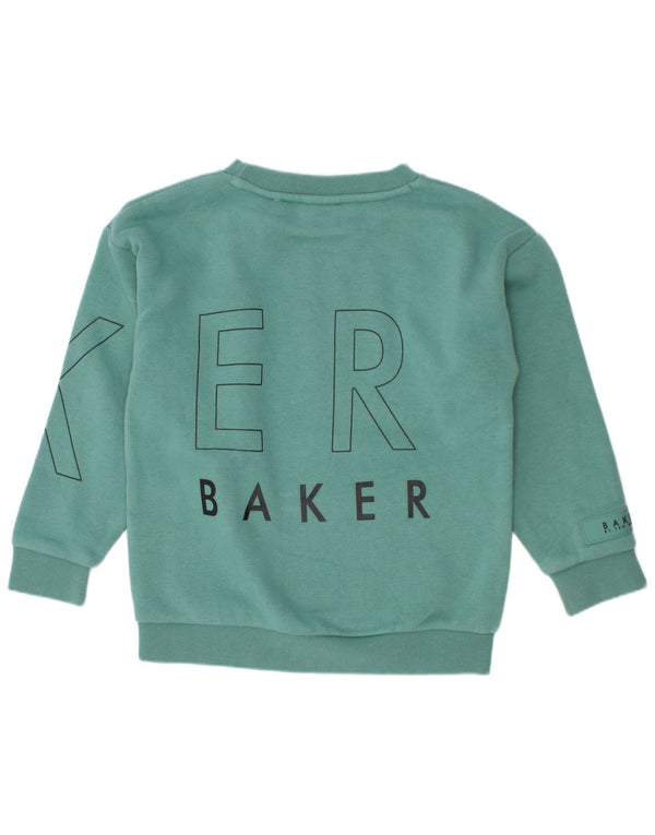 Ted Baker Jungen-Sweatshirt mit Grafik, 4–5 Jahre, grüne Baumwolle