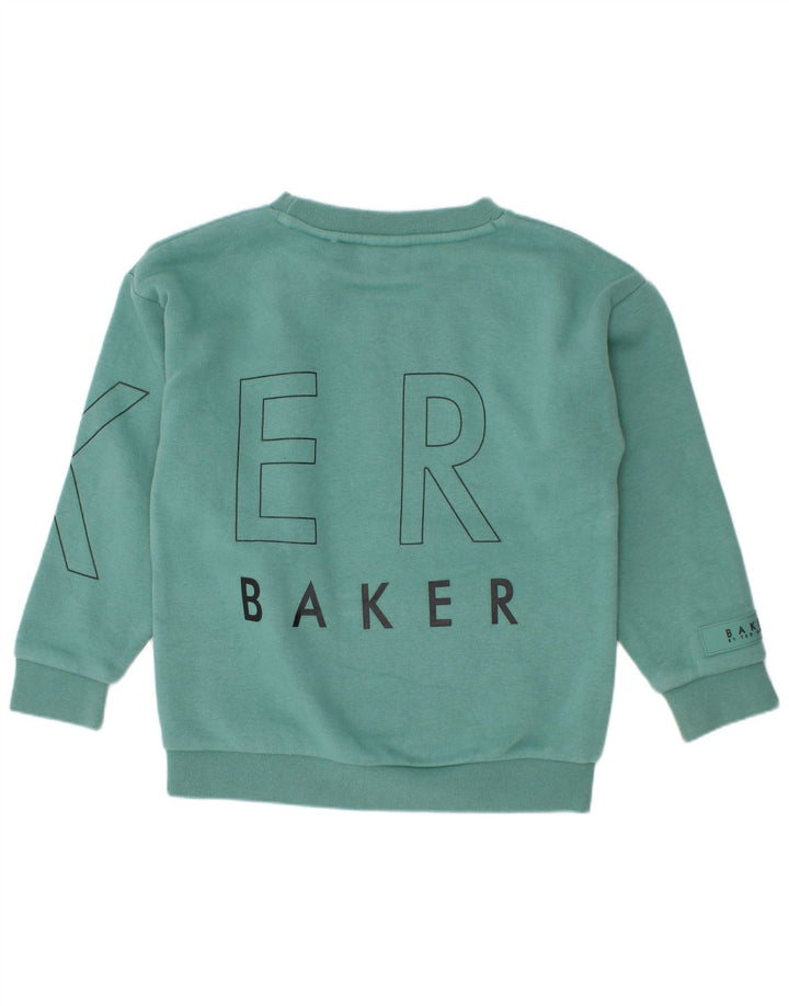 Ted Baker Jungen-Sweatshirt mit Grafik, 4–5 Jahre, grüne Baumwolle