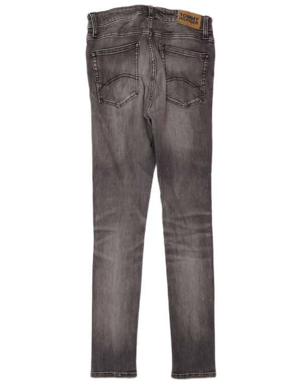 Tommy Hilfiger Röhrenjeans für Jungen, 13–14 Jahre, W26, L29, graue Baumwolle