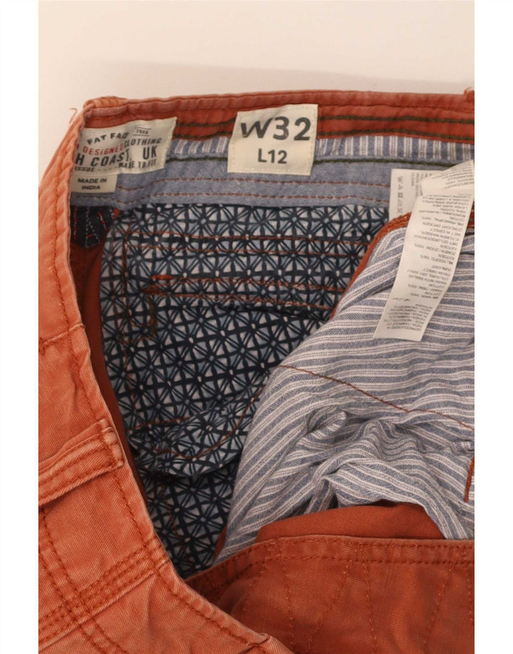 Fat Face Herren Cargoshorts W32 Mittelorange Baumwolle