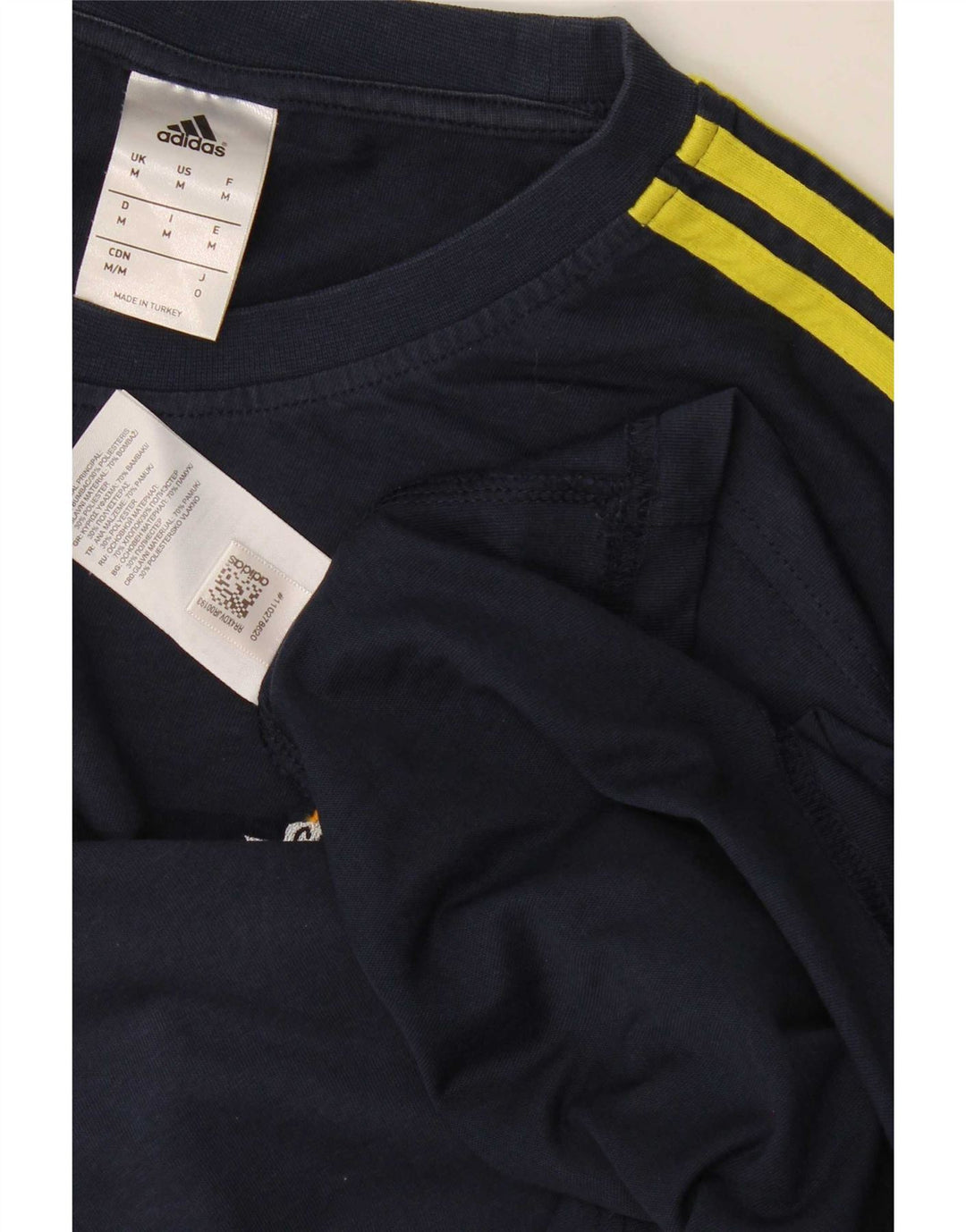 Adidas Herren Climalite Graphic Top Langarm Medium Marineblau Baumwolle