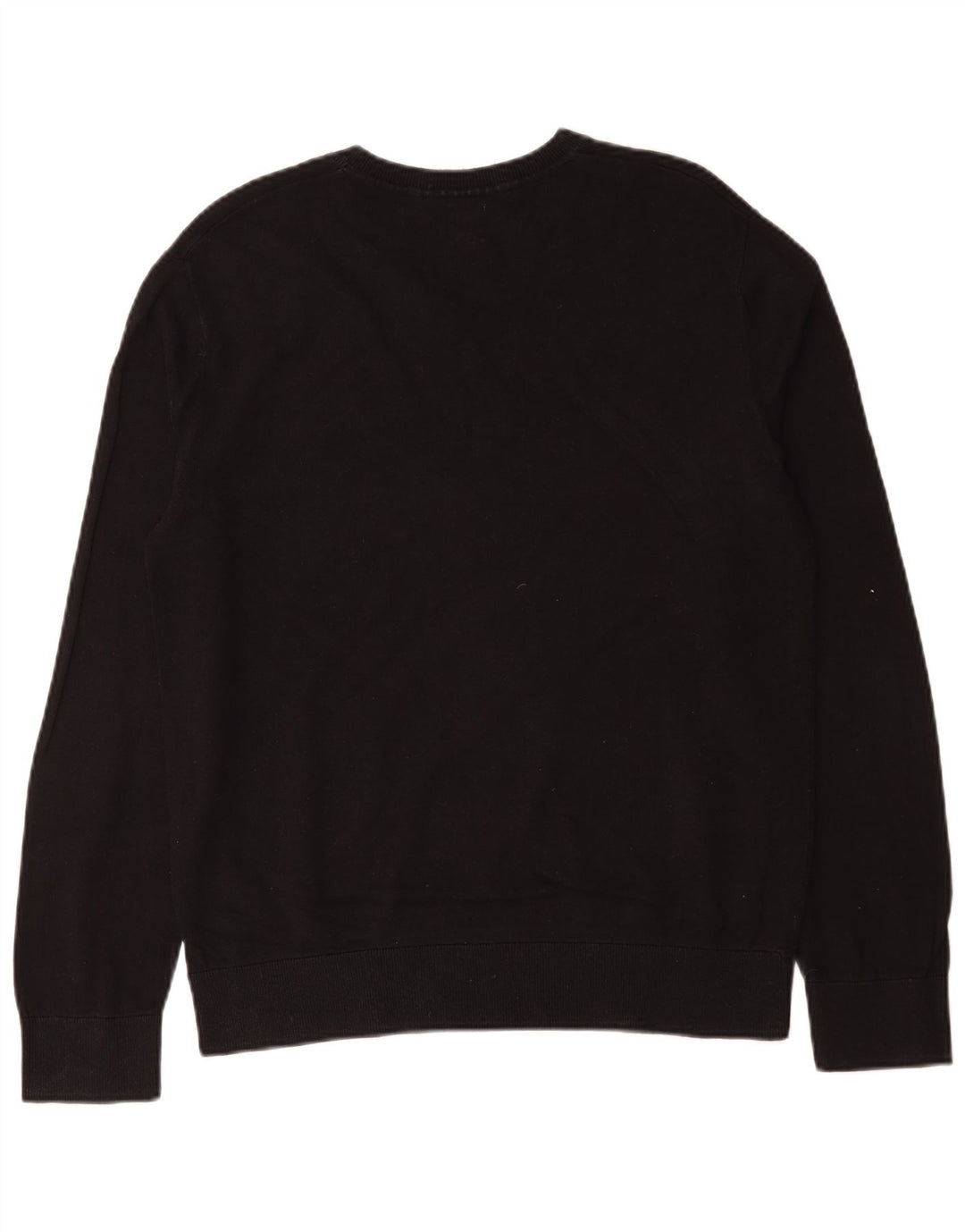 Gap Herren-Pullover mit V-Ausschnitt, groß, aus schwarzer Baumwolle