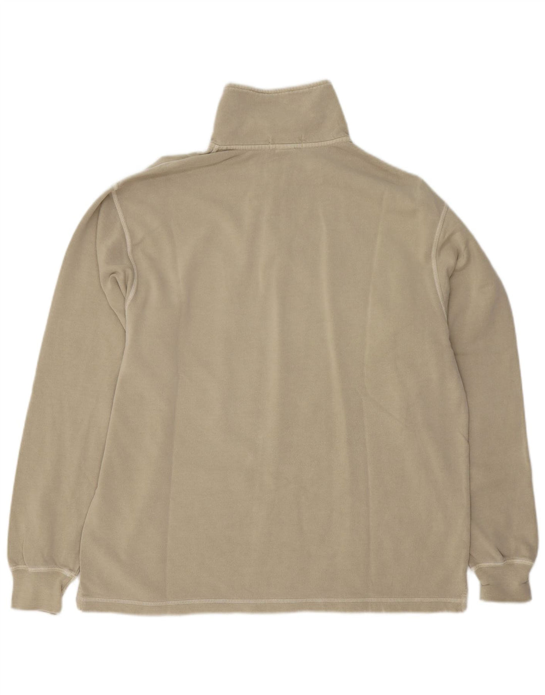 Lands End Herren-Sweatshirt mit normaler Passform und Reißverschluss, UK 38/40, Mittelbeige