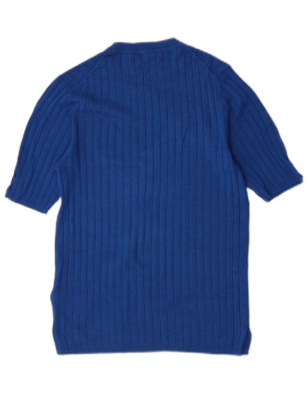 Marks & Spencer Damen Pullover mit Rundhalsausschnitt, UK 12, Mittelblau