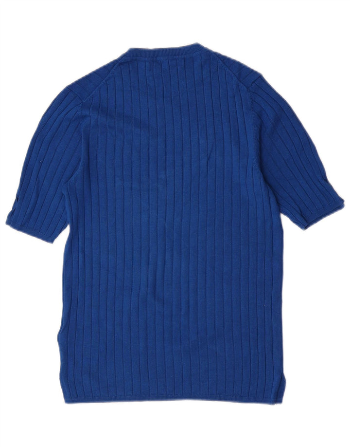 Marks & Spencer Damen Pullover mit Rundhalsausschnitt, UK 12, Mittelblau
