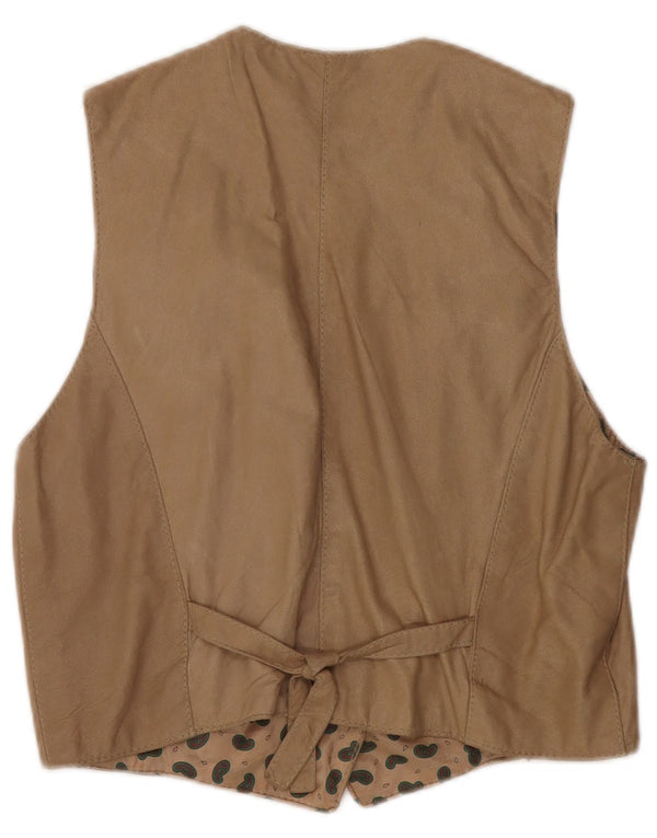 Vintage Damen Weste Groß Beige