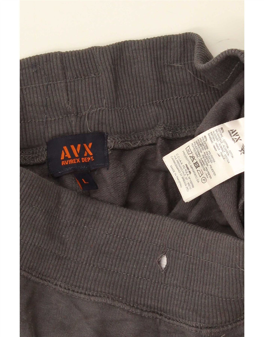 Avirex Herren-Trainingsanzug mit Grafik, Jogginghose, Größe L, Grau, Baumwolle