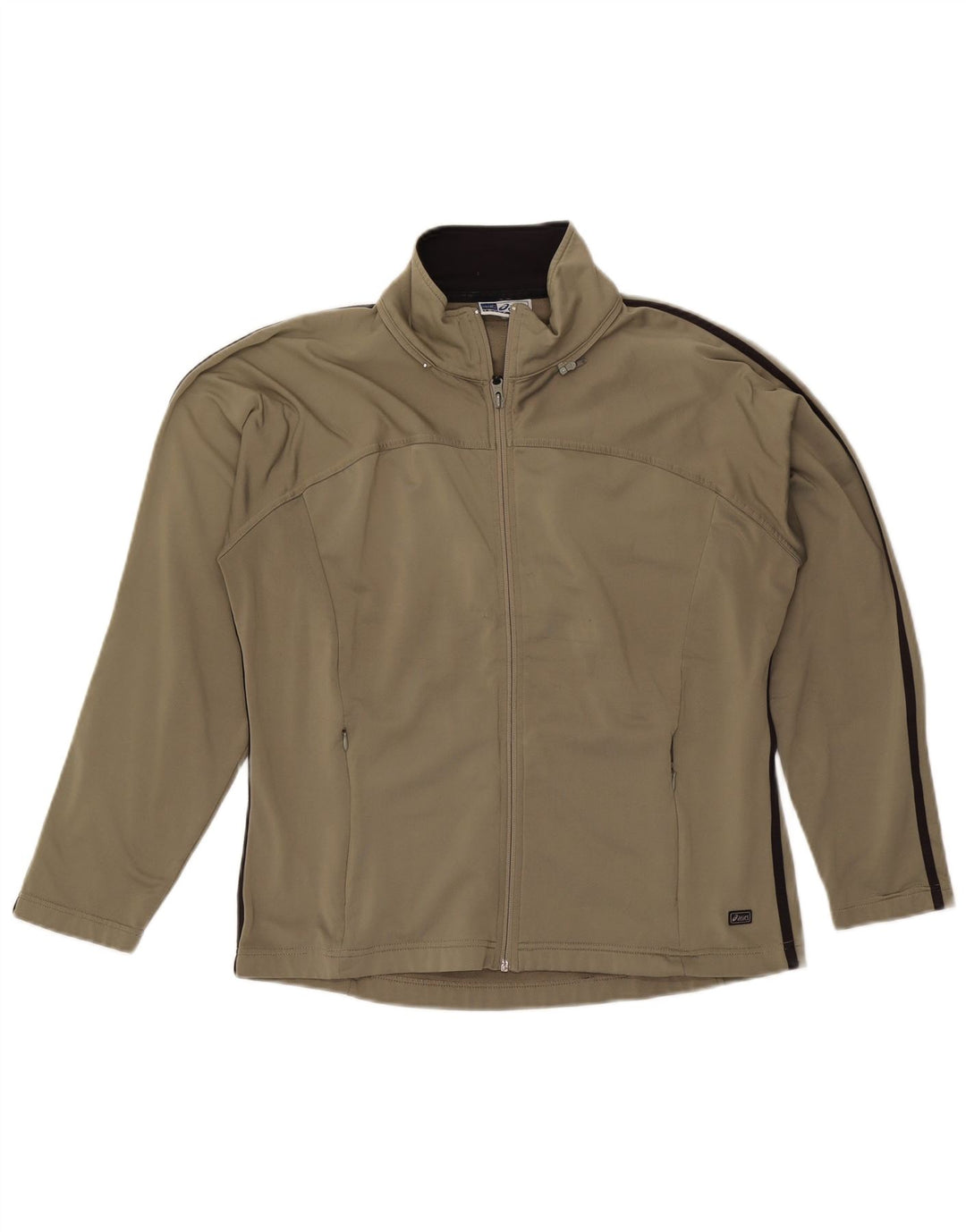 Asics Herren-Trainingsanzug-Top-Jacke, Mittel-Khaki-Polyester