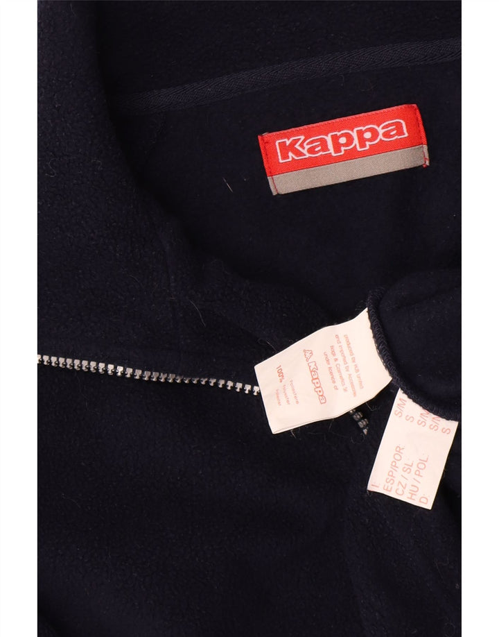 Kappa Herren-Fleecepullover mit Reißverschluss, Größe S, Marineblau, Polyester