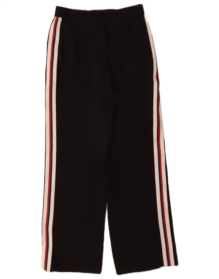 Zara Damen-Hose mit weitem Bein, Größe S, W26, L30, Schwarz, Colourblock-Polyester