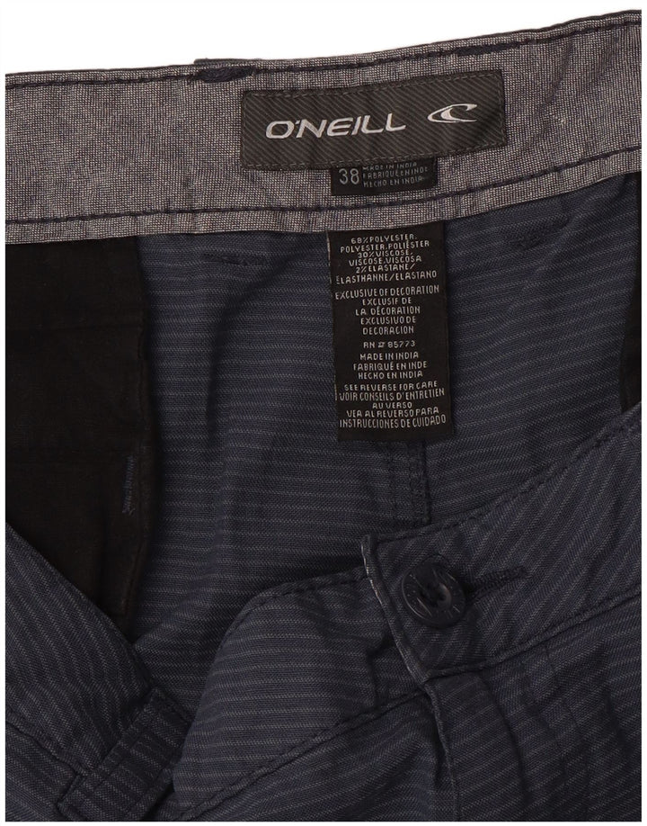 O'Neill Herren-Chinoshorts W38 XL Marineblaues Nadelstreifen-Polyester