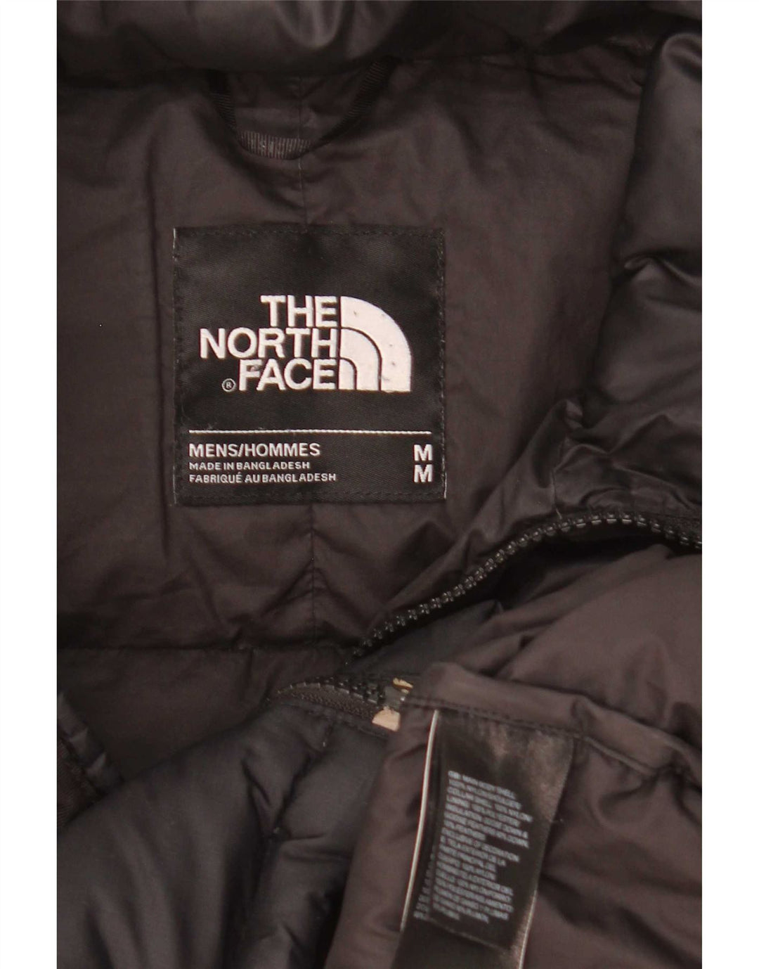 The North Face wattierte Herrenjacke UK 38 Mittelschwarzes Colourblock-Nylon