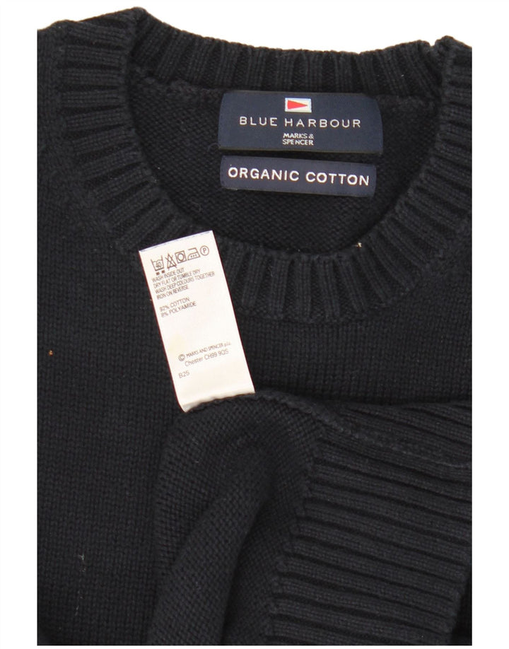 Marks & Spencer Herren Blue Harbour Pullover mit Rundhalsausschnitt, Größe S, Marineblau