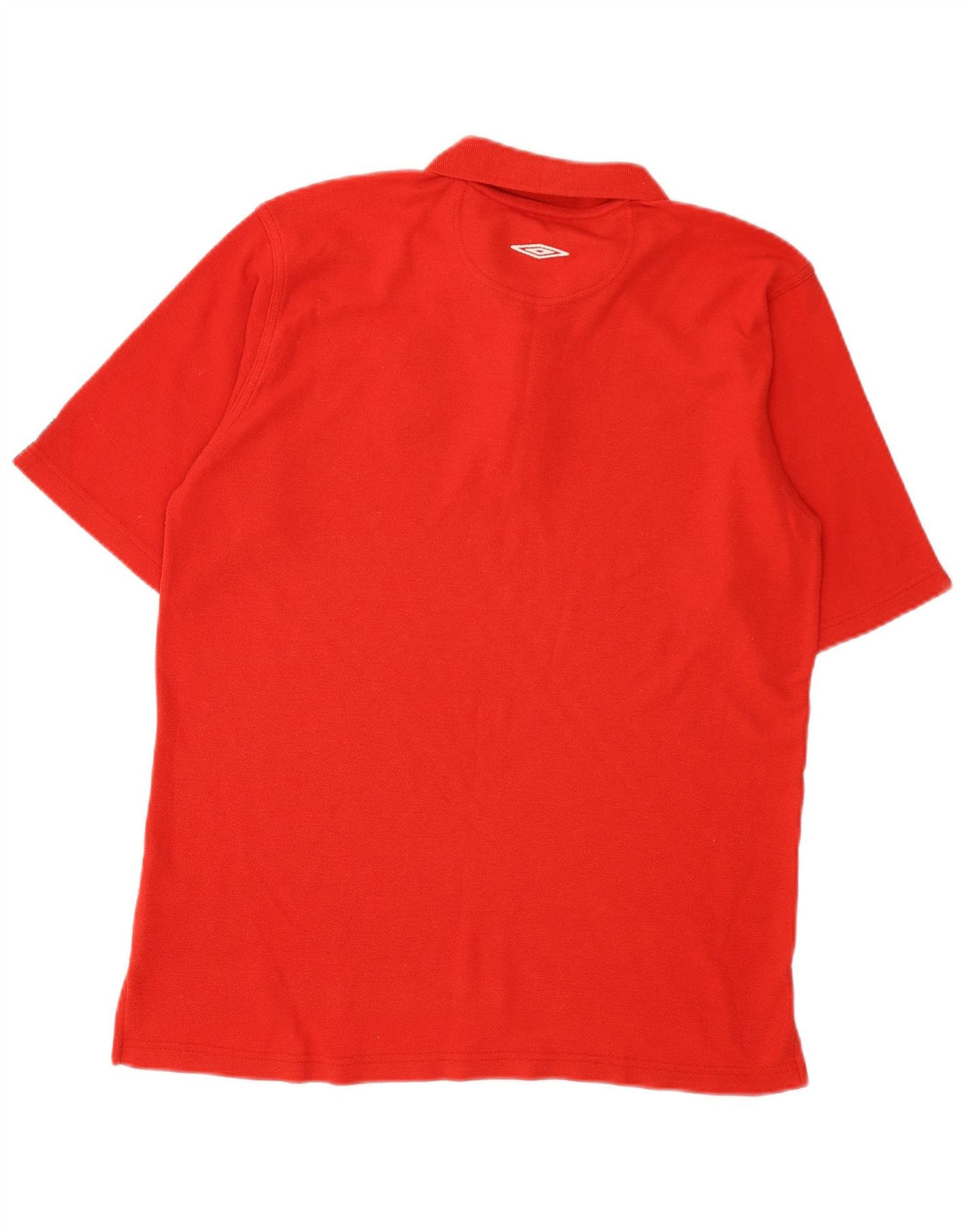 Umbro Herren-Poloshirt mit England-Grafik, großes rotes Polyester