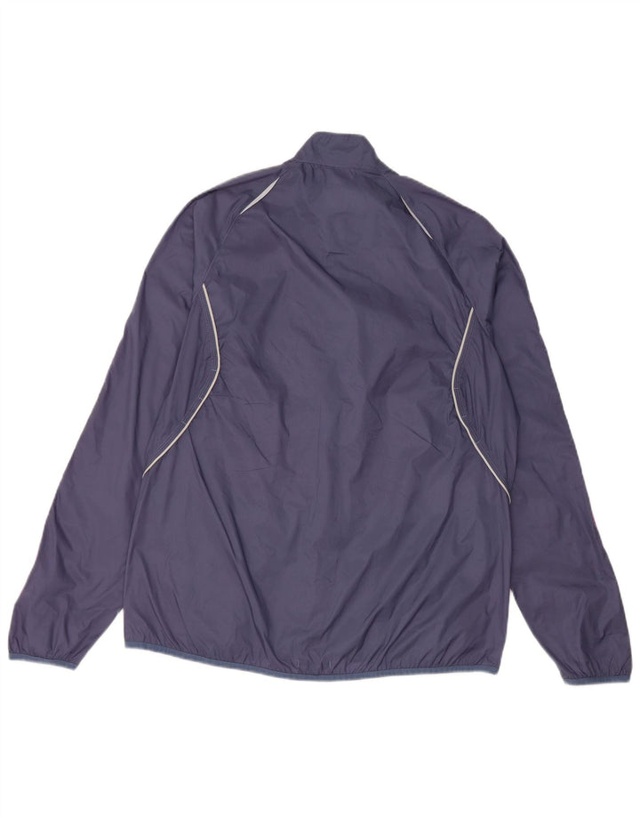Adidas Damen Trainingsanzug Top Jacke UK 16 Large Marineblau Nylon