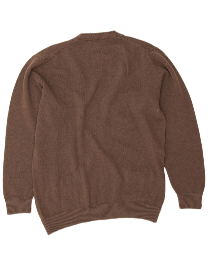 Vintage Herren Cardigan Pullover 2XL Braune Wolle