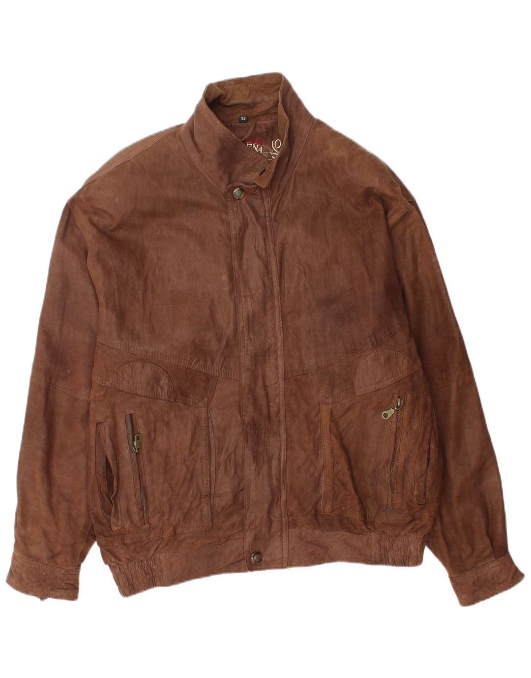 Morena Herren Wildleder Bomberjacke IT 52 XL Braunes Leder