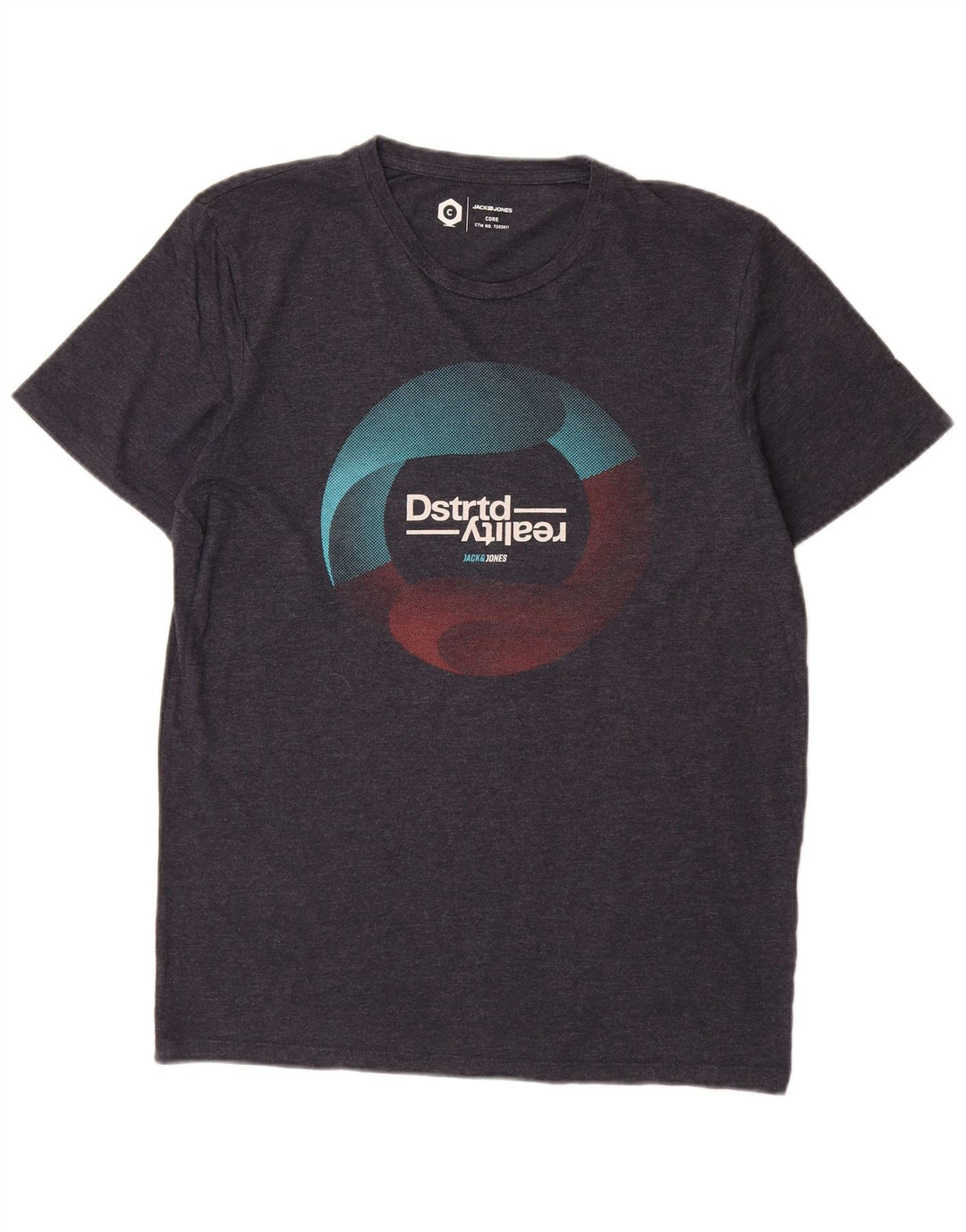Jack & Jones Herren-T-Shirt mit Grafik, Größe L, Marineblau