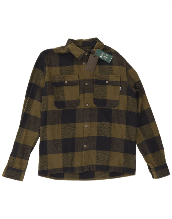 Only & Sons Herren Overshirt Flanellhemd Medium Khaki Check Baumwolle
