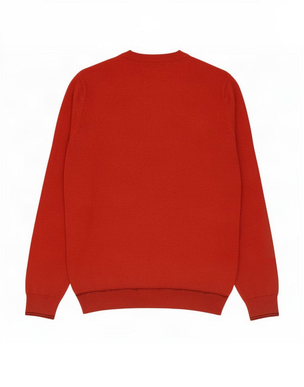 Marks & Spencer Herren-Pullover mit Rundhalsausschnitt, Größe S, Orange, Baumwolle