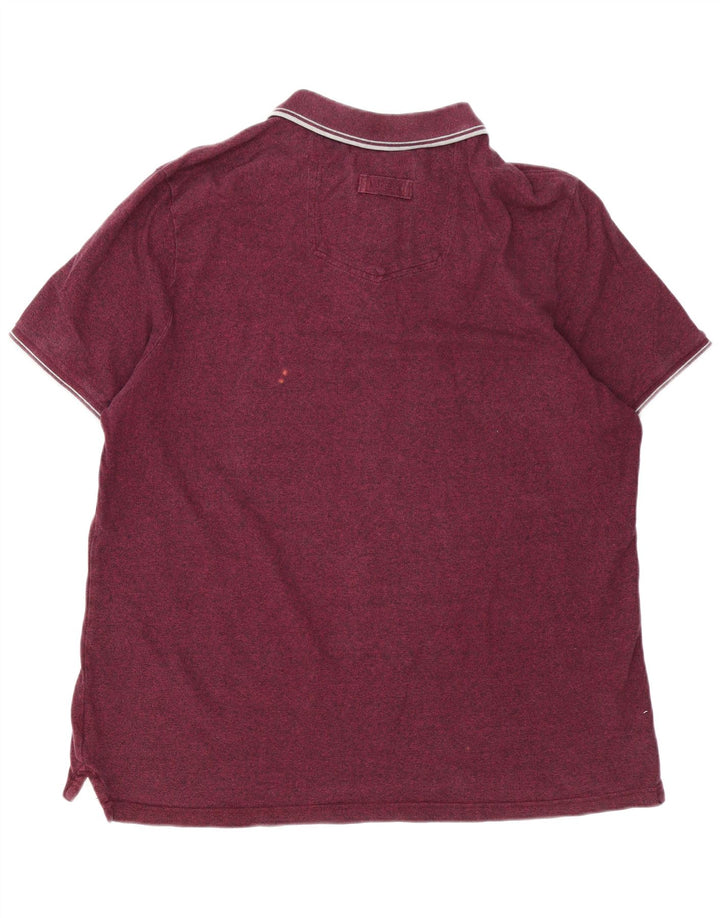 Fat Face Herren-Poloshirt 3XL, kastanienbraun, gestreift, Baumwolle