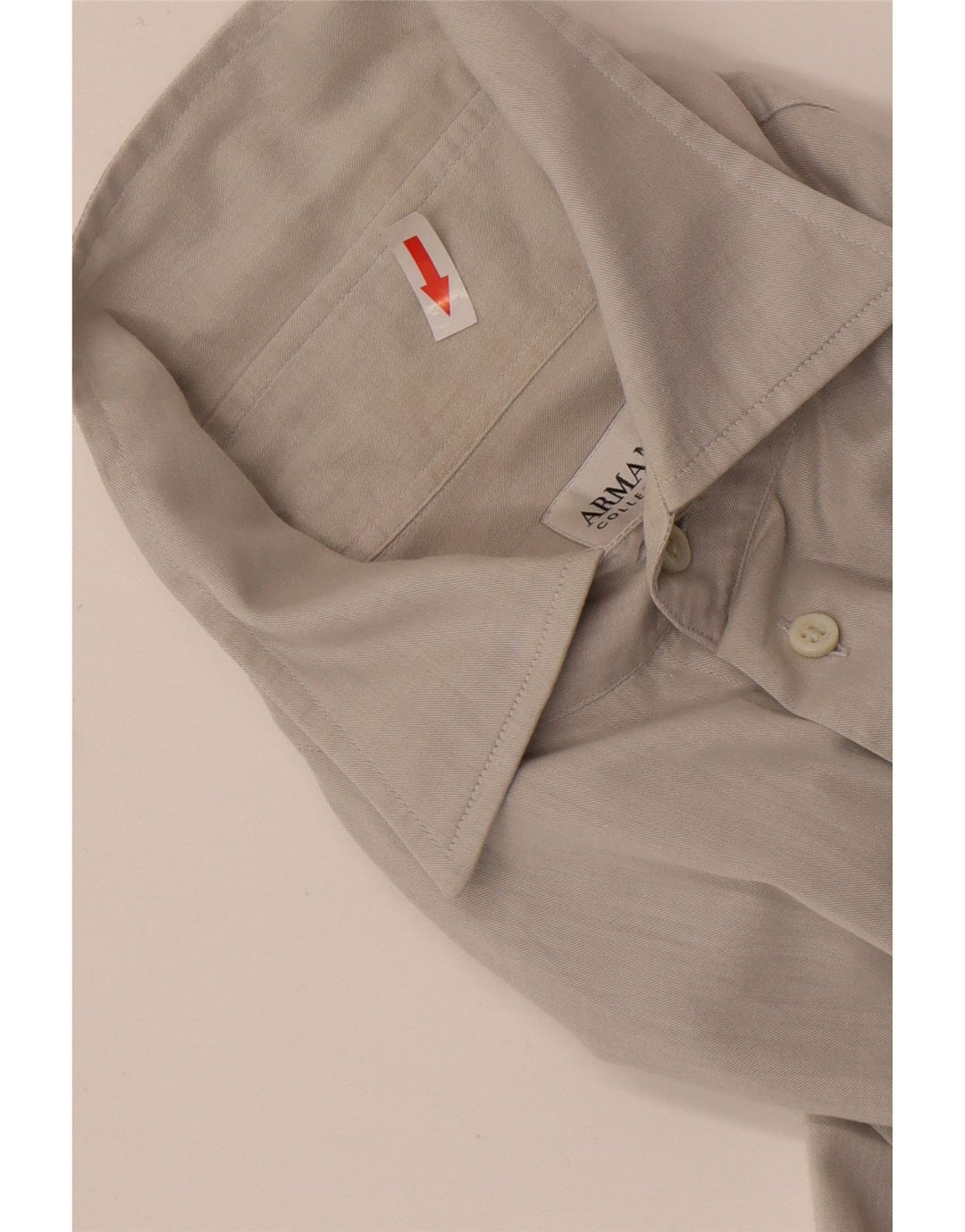 Armani Collezioni Herrenhemd Größe 39 15 1/2 Mittelgraue Baumwolle