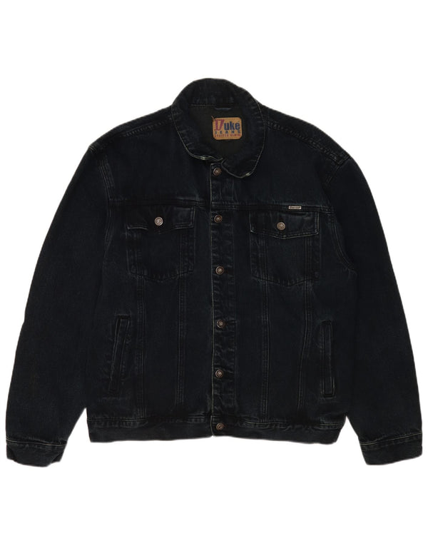 Duke Herren Jeansjacke UK 42 XL Marineblau Baumwolle Classic