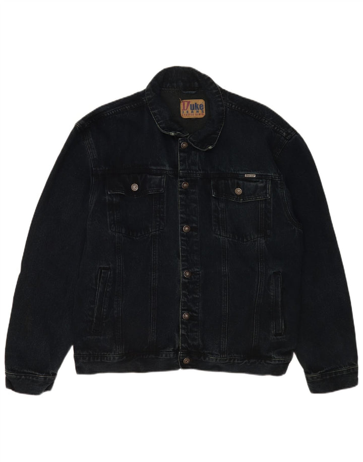 Duke Herren Jeansjacke UK 42 XL Marineblau Baumwolle Classic