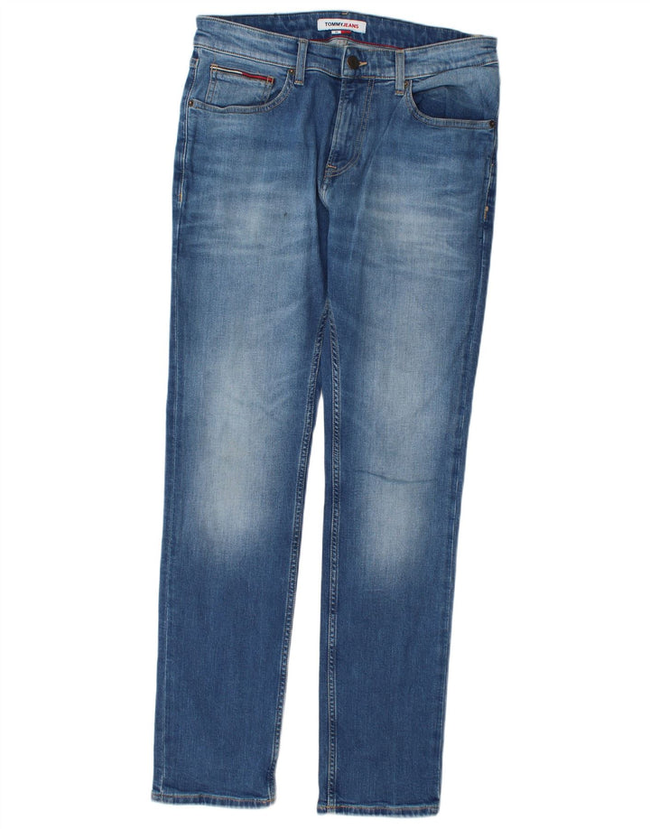 Tommy Hilfiger Herren Slim Jeans W32 L32 Blaue Baumwolle