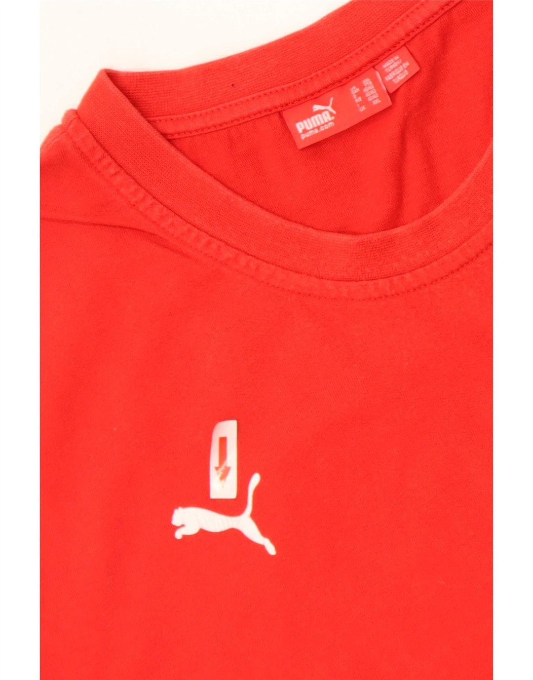 Puma Herren Grafik T-Shirt Top 2XL Rot Baumwolle