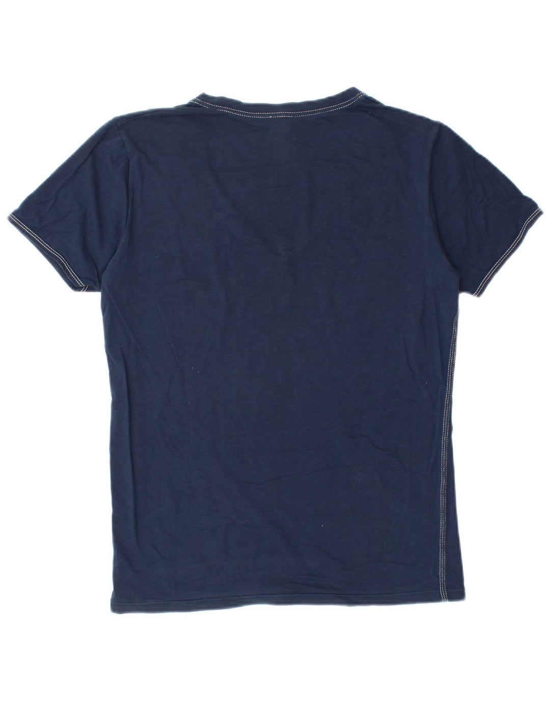 Diesel Herren T-Shirt Top Small Marineblau Baumwolle