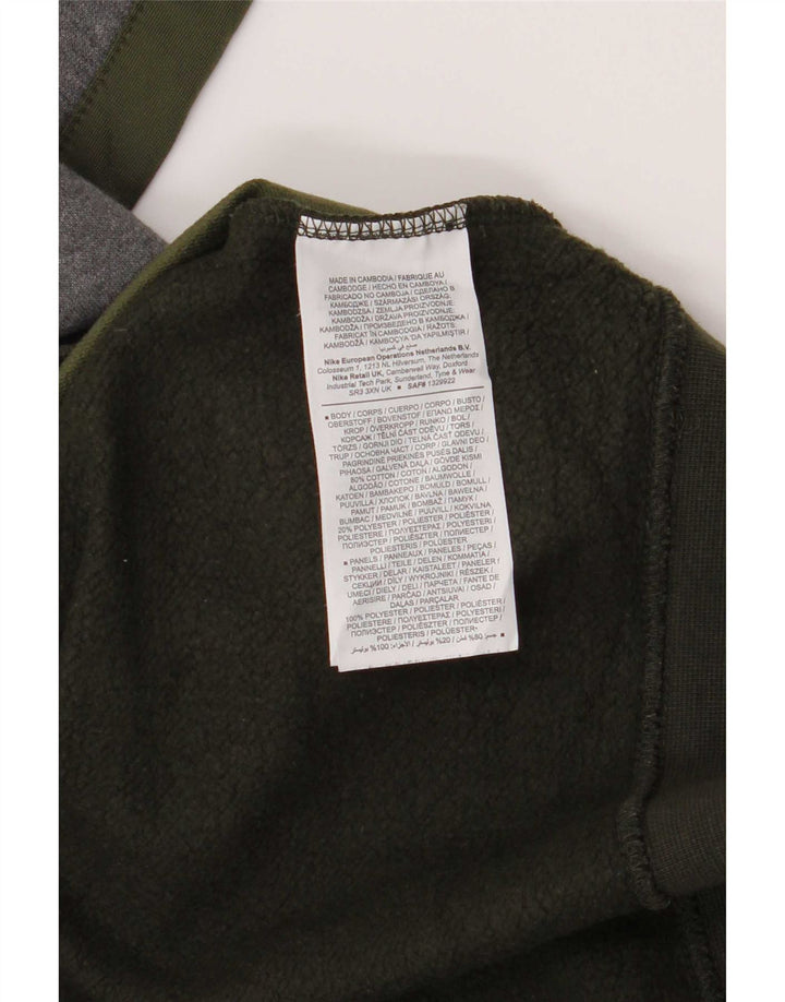 Nike Herren-Sweatshirt mit Grafik, mittlerer Khaki-Farbblock-Baumwolle