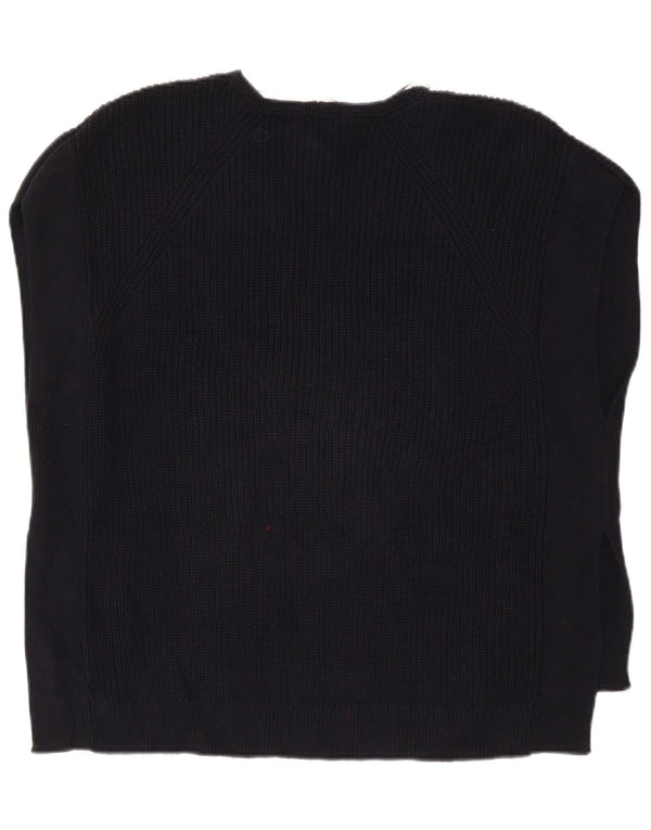 John Lewis Damen Übergroßes Weste-Tanktop UK 14 Medium Marineblau Baumwolle