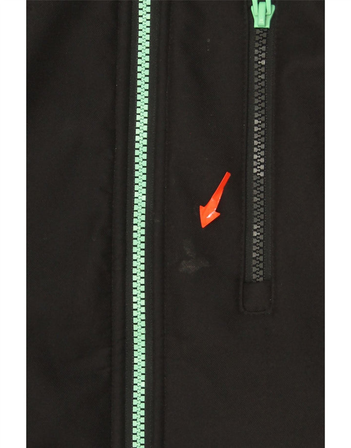 SUPERDRY Mens Hooded Windbreaker Jacket UK 34 XS Black Polyester Vintage Superdry and Second-Hand Superdry from Messina Hembry 