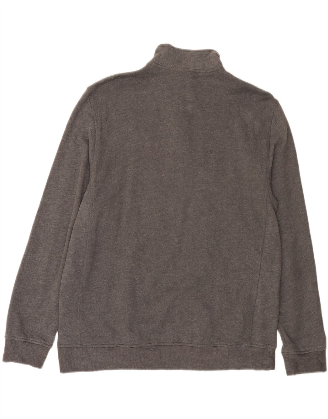 IZOD Herren-Sweatshirt mit Reißverschluss am Hals, groß, aus grauer Baumwolle