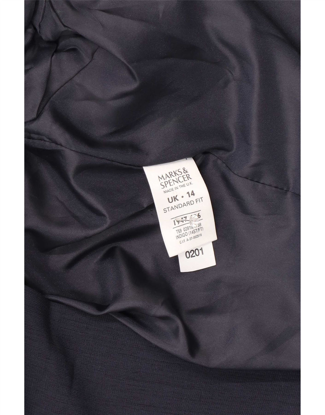 Marks & Spencer Damen Blazer Jacke UK 14 Large Marineblau Polyester