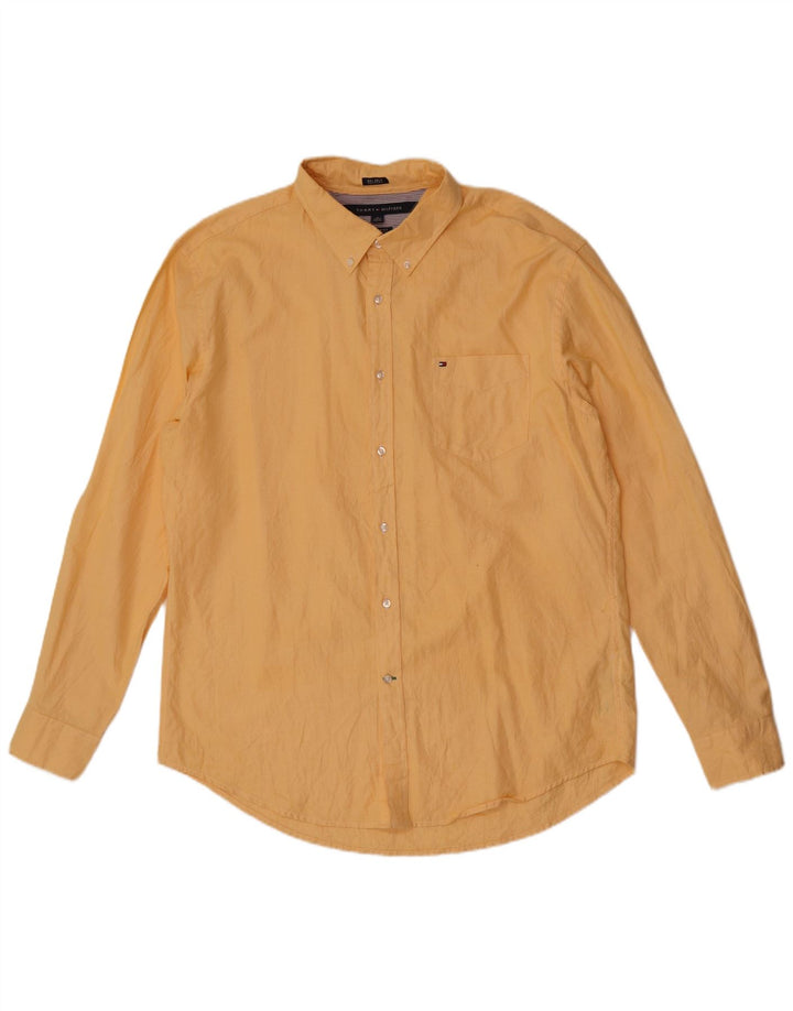Tommy Hilfiger Herren Custom Fit Hemd XL Gelb
