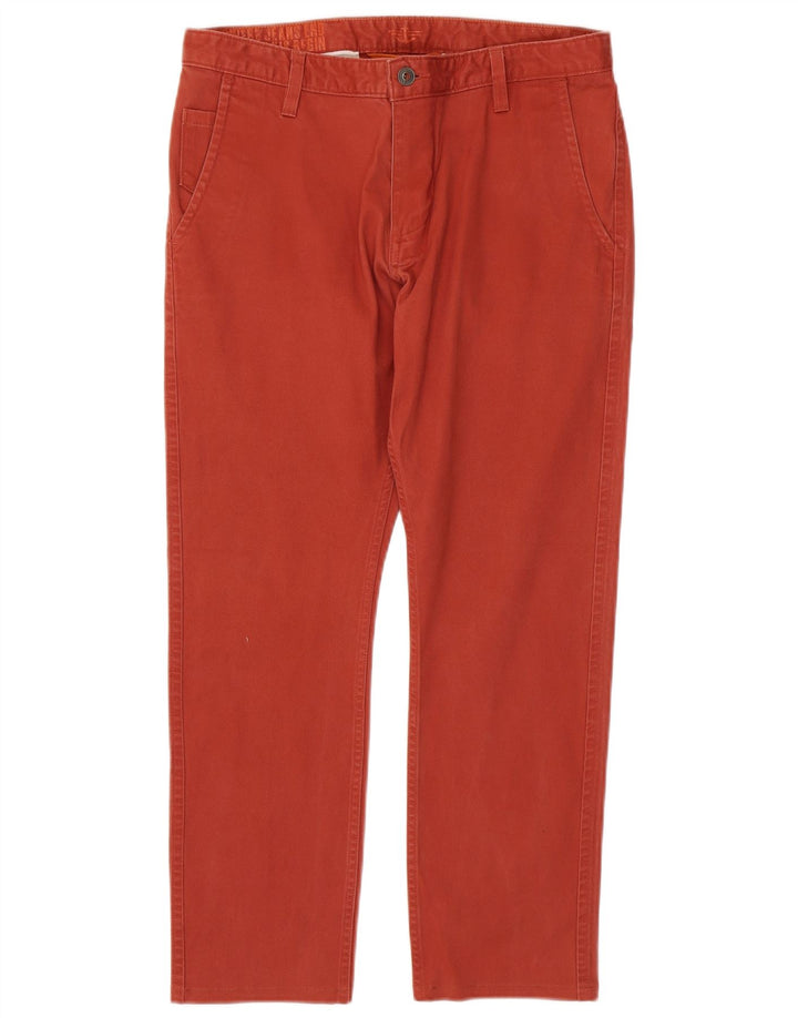 DOCKERS Gerade Chinohose für Herren, W34, L28, Rot