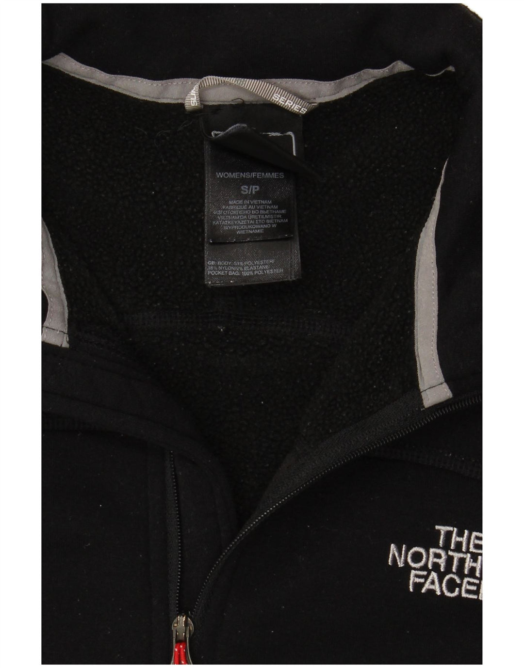 THE NORTH FACE Damen Fleecejacke UK 10 Small Schwarz Polyester