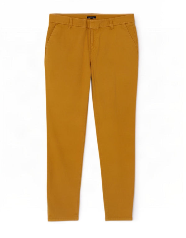 Tommy Hilfiger Damen Stretch-Chinohose US 12 Large W34 L31 Gelb