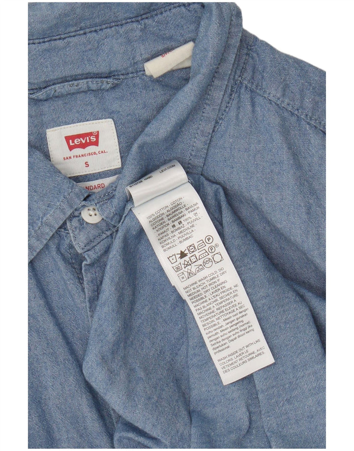 Levi's Herren Standard-Kurzarmhemd, Größe S, Blau, Baumwolle