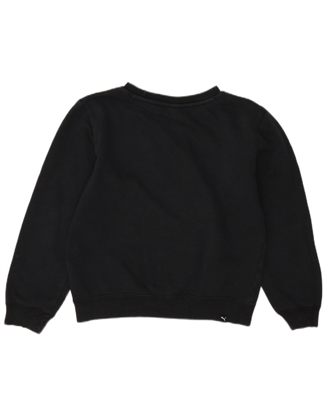 Puma Mädchen Crop Graphic Sweatshirt Pullover 11-12 Jahre Schwarzes Polyester