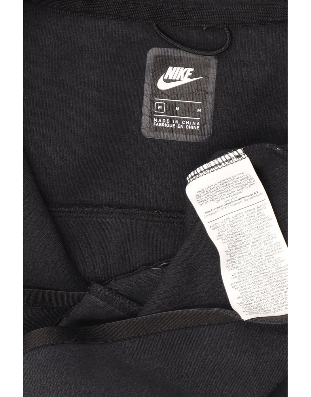 NIKE Herren-Kapuzenpullover mit Reißverschluss, mittelschwarz, Baumwolle
