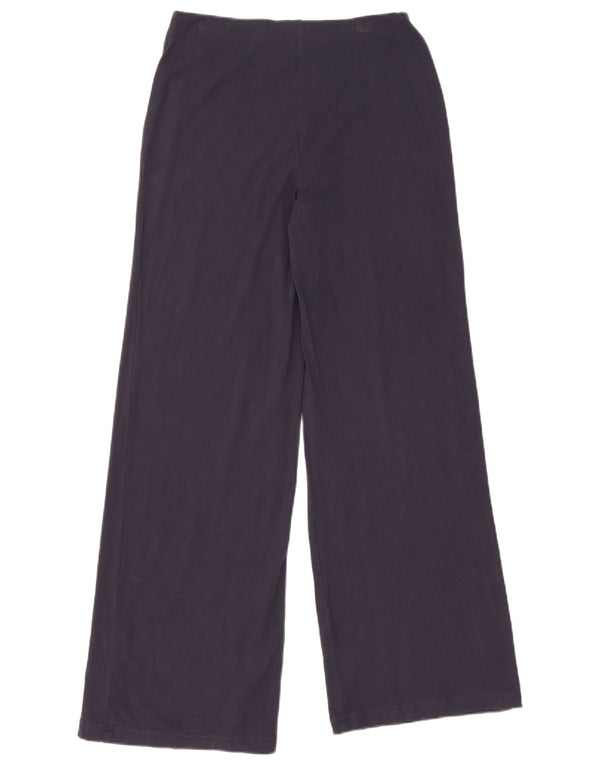 Marks & Spencer Damen-Freizeithose mit weitem Bein, W28 L30, marineblaue Viskose