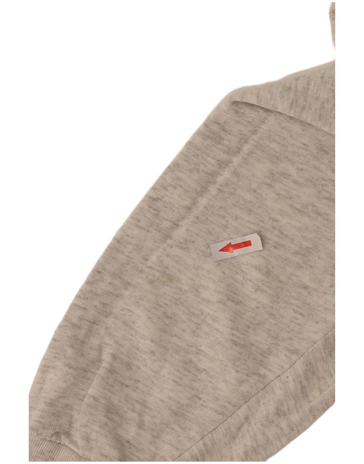 Champion Herren-Sweatshirt mit Reißverschluss am Hals, mittelgrau gesprenkelte Baumwolle
