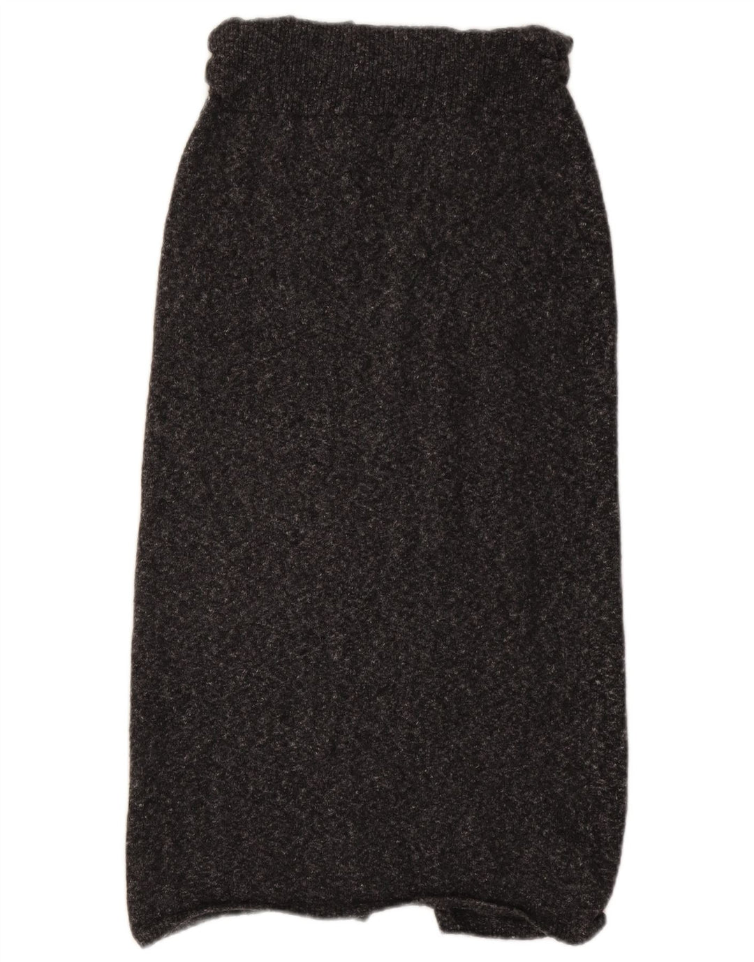 Massimo Dutti Damen-Strick-Midirock, Größe S, W30, Grau meliert