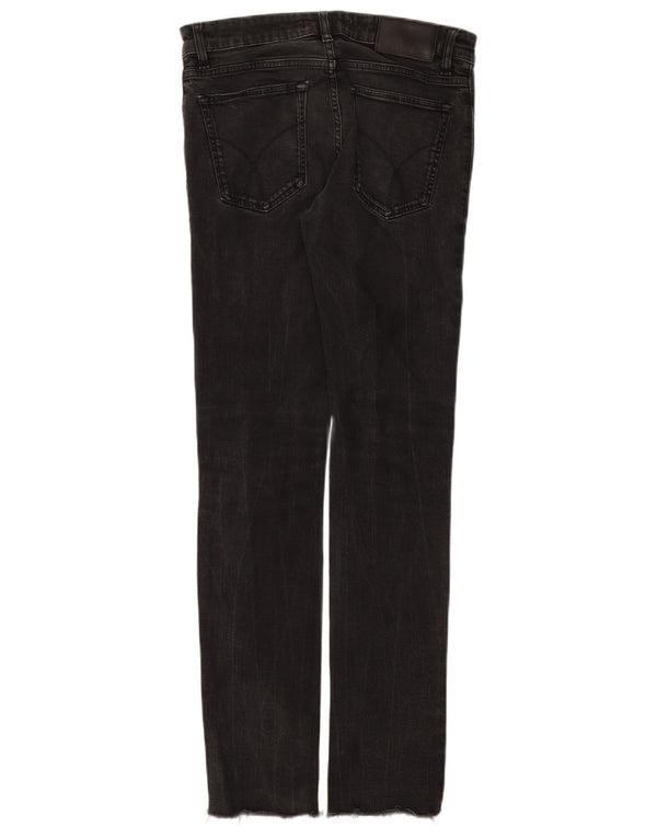 Calvin Klein Damen Slim Jeans W32 L34 Schwarze Baumwolle