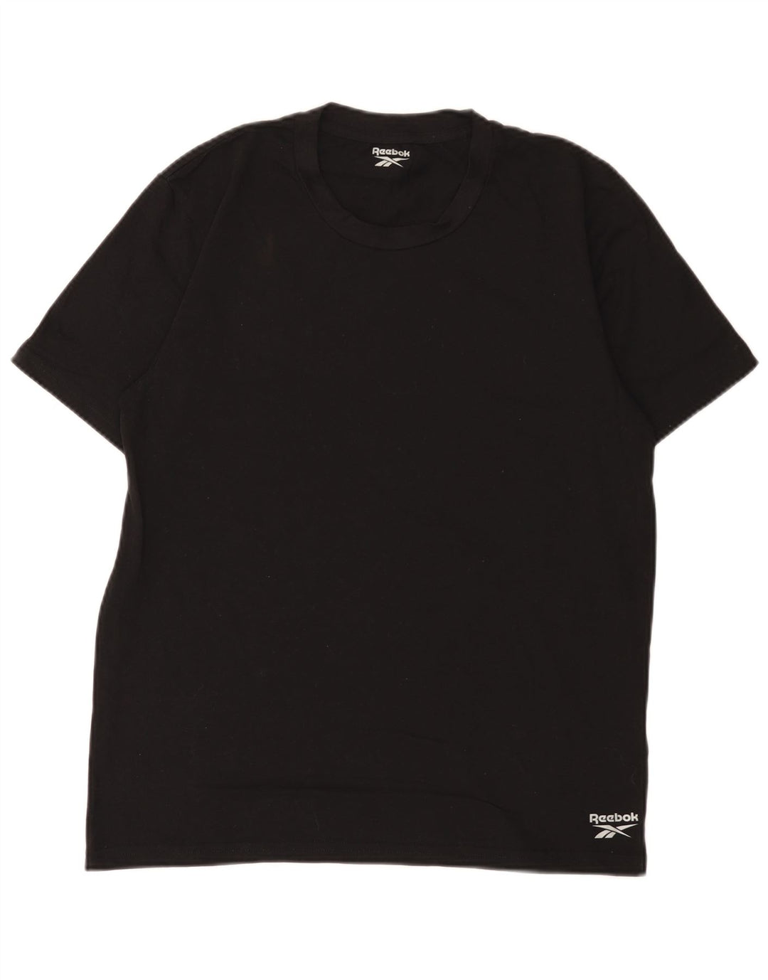Reebok Herren T-Shirt Top Large Schwarz Baumwolle